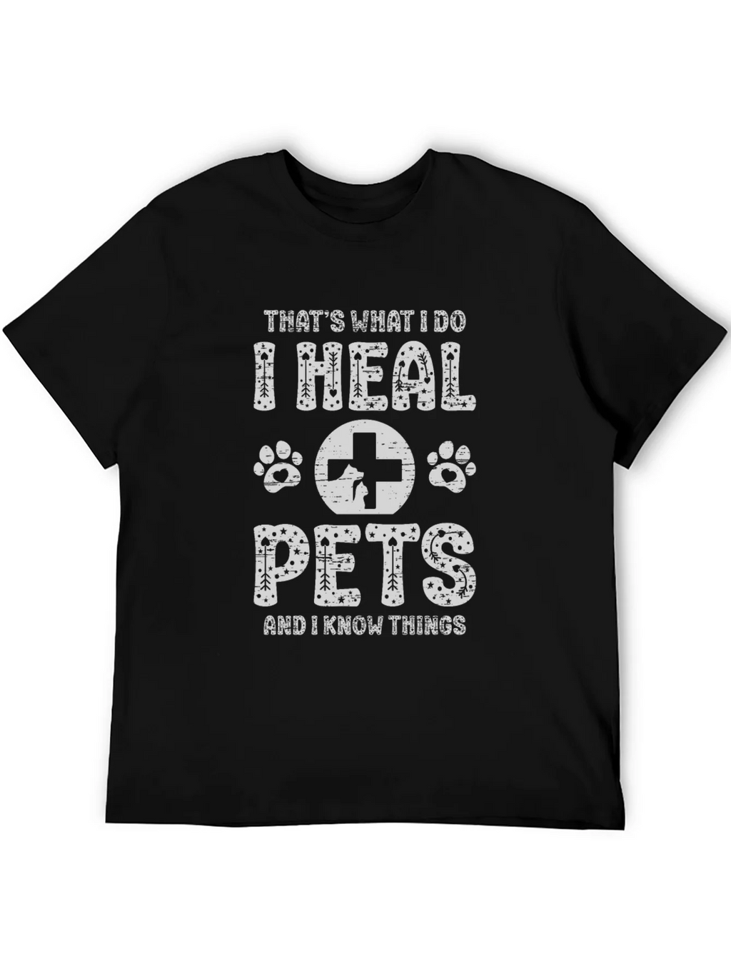 I Heal Pets Black T-Shirt product image 5