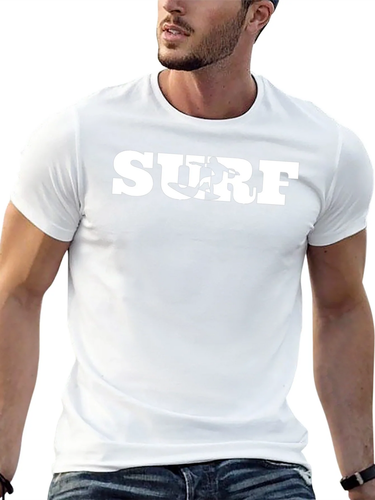 Surf Graphic Tee - Black Cotton T-Shirt product image 12