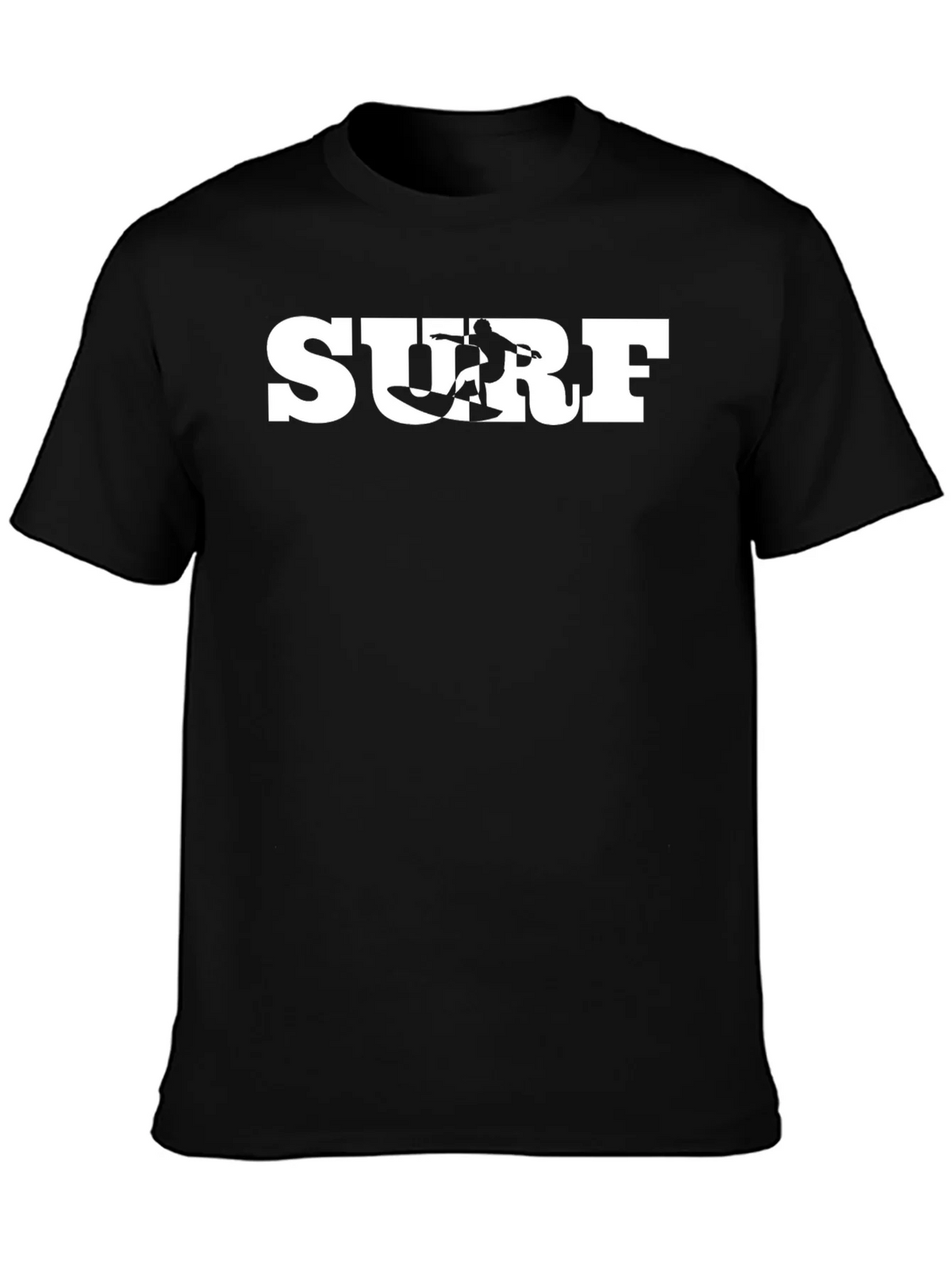 Surf Graphic Tee - Black Cotton T-Shirt product image 3