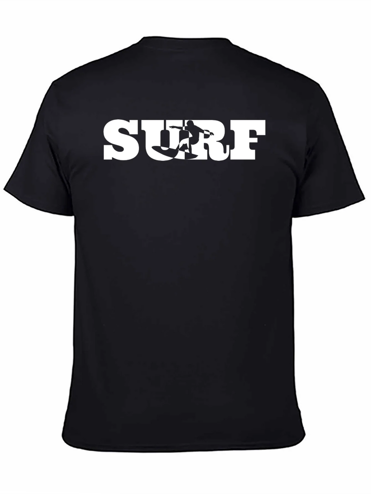 Surf Graphic Tee - Black Cotton T-Shirt product image 4