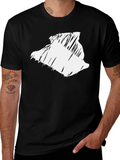 Abstract Graphic Print T-Shirt - Modern Casual Tee product image 1