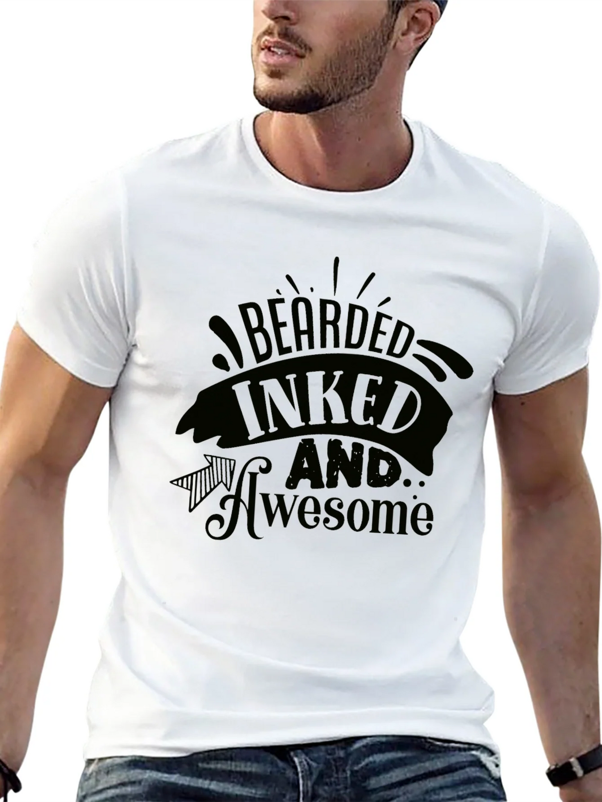 Bearded Inked Awesome Graphic T-Shirt product image 12