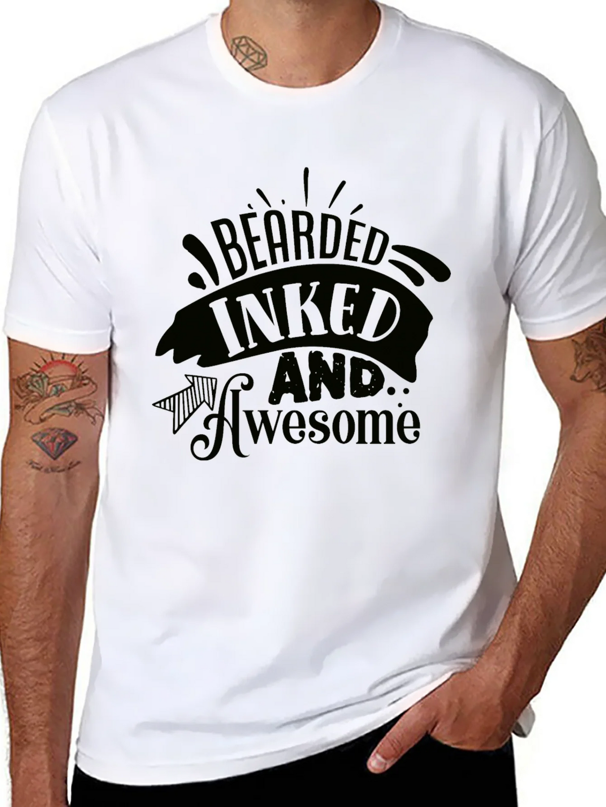 Bearded Inked Awesome Graphic T-Shirt product image 7