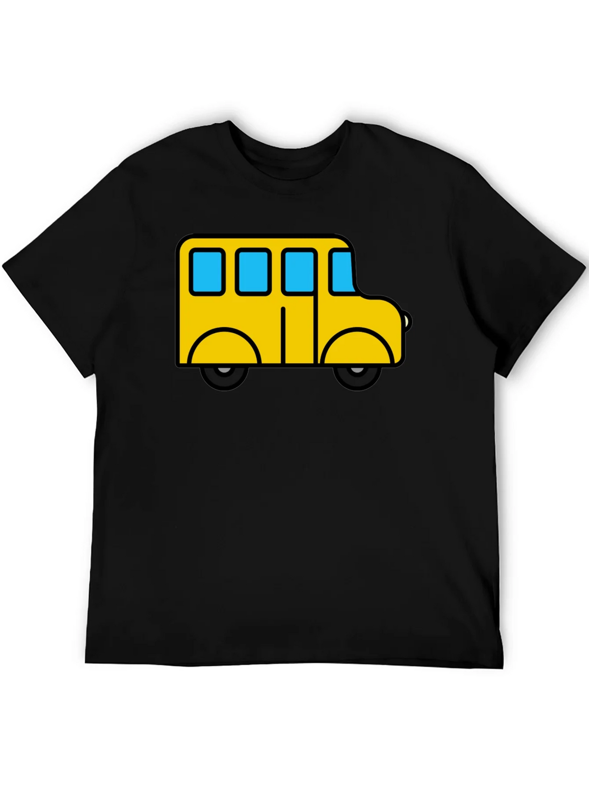Cartoon Bus Graphic Tee - Black product image 5