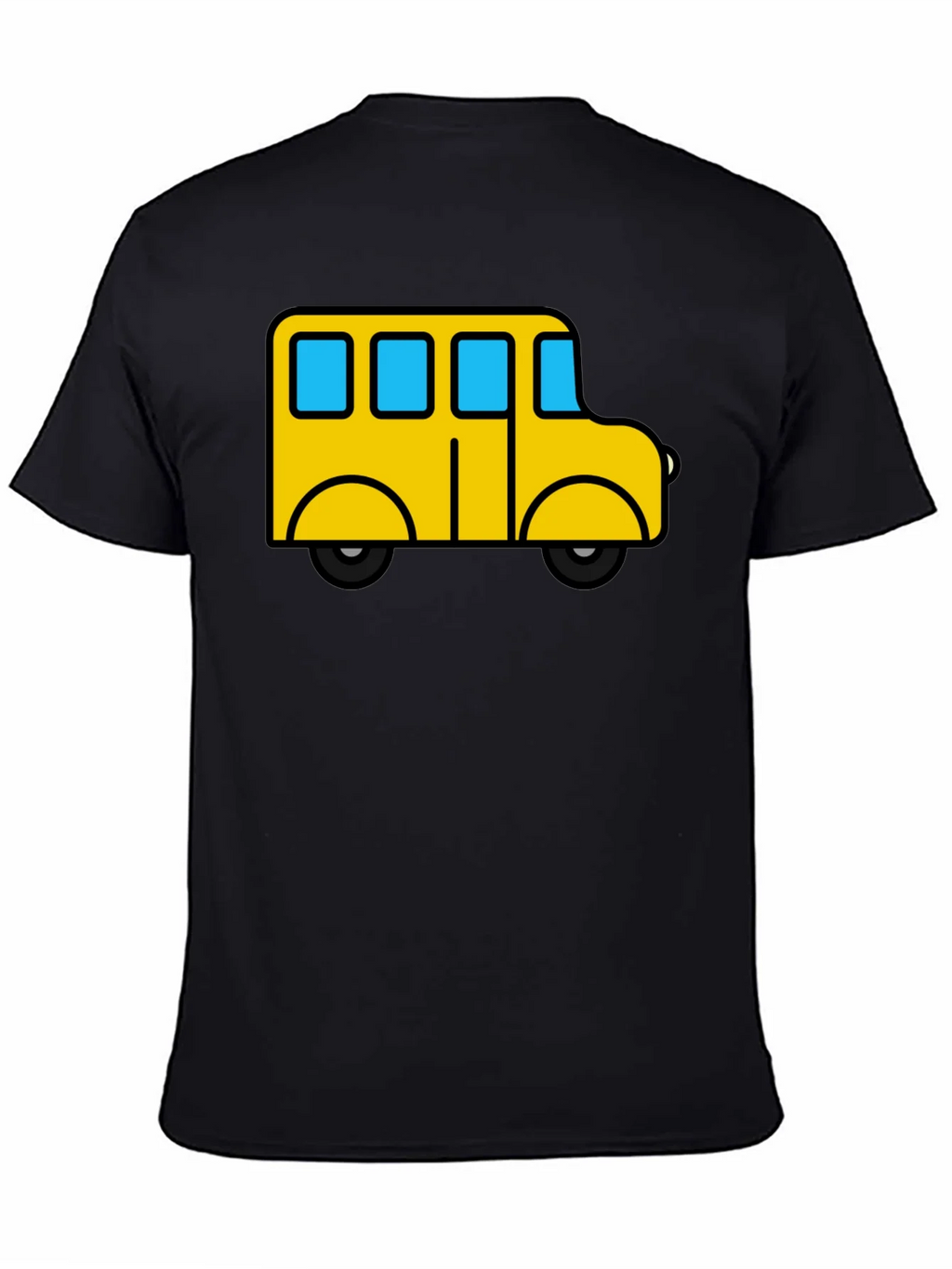 Cartoon Bus Graphic Tee - Black product image 4