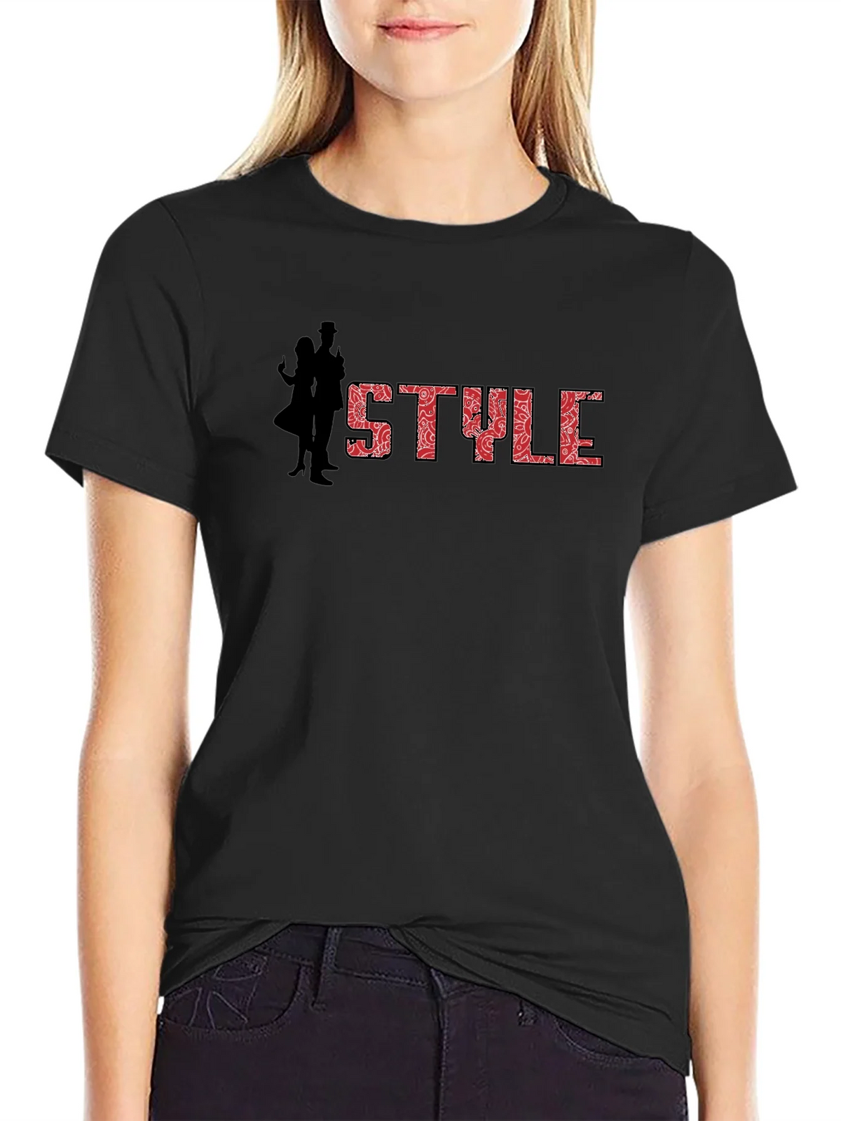Stylish Black Graphic Tee - STYLE Design product image 1