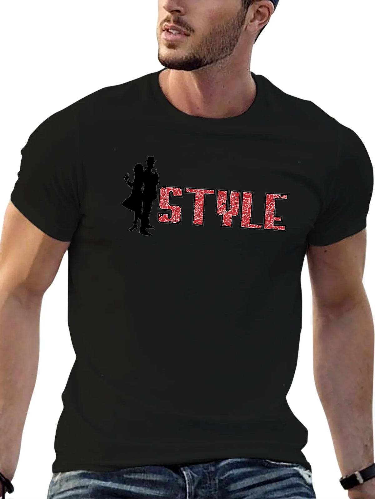 Stylish Black Graphic Tee - STYLE Design product image 5
