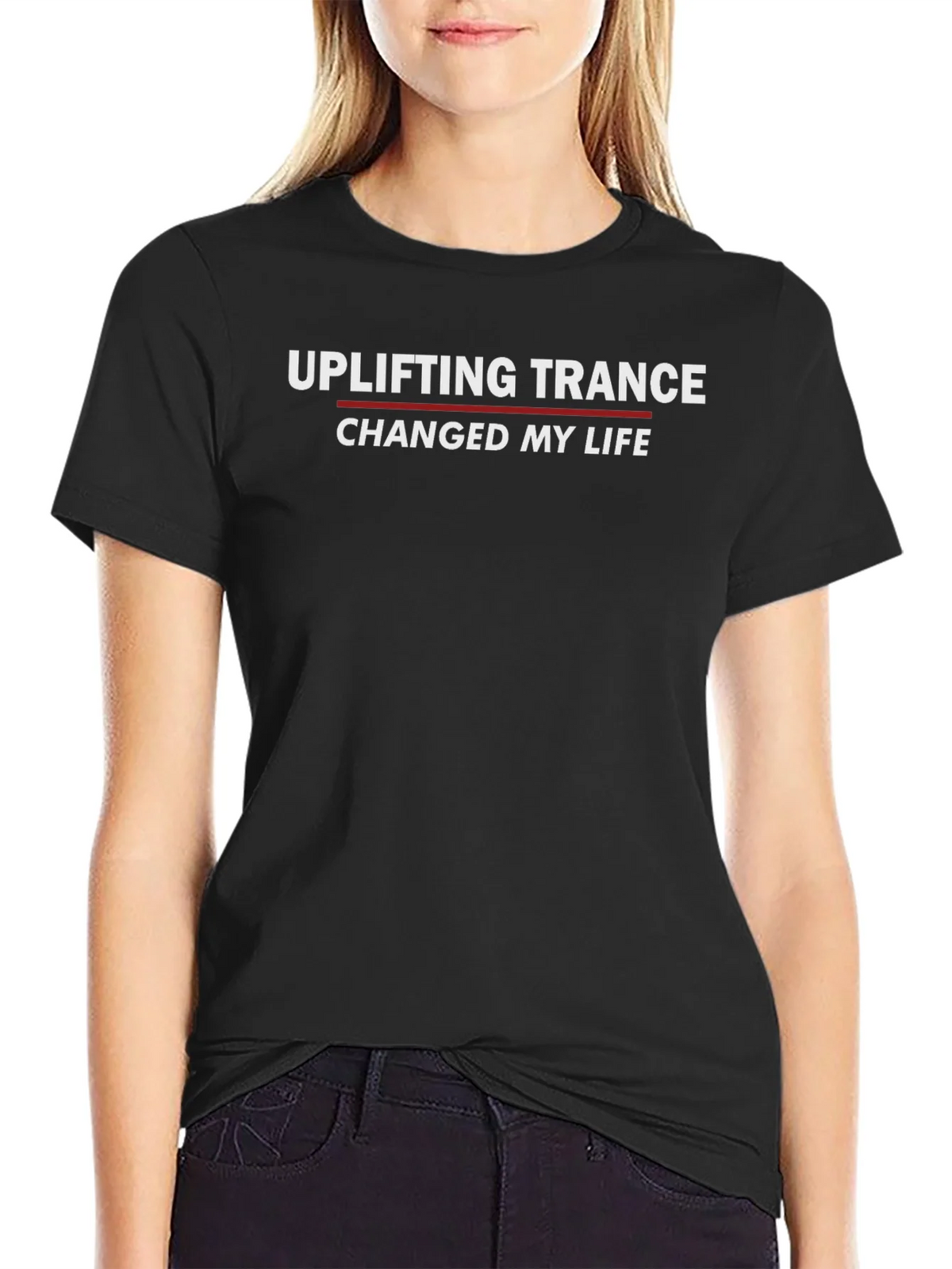 Uplifting Trance Changed My Life Black T-Shirt product image 1