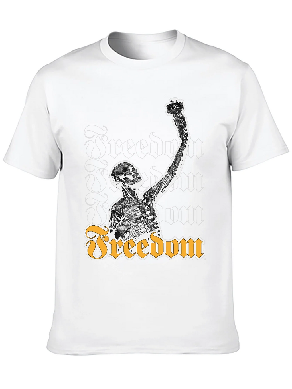 Freedom Skeleton Graphic Tee - Black Cotton T-Shirt product image 6