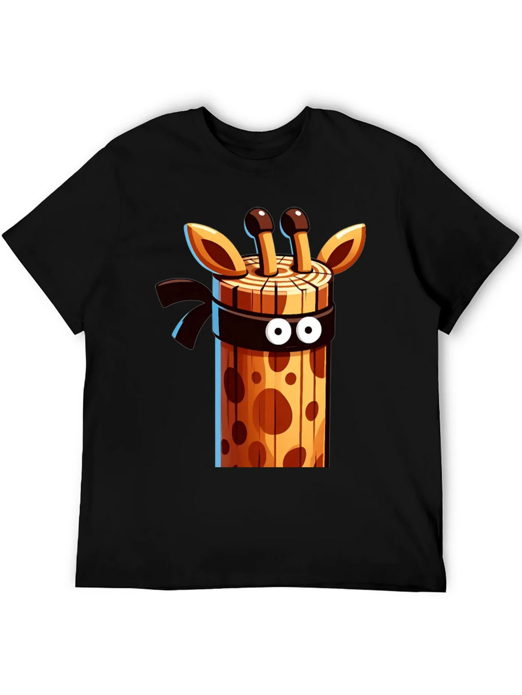 Ninja Giraffe Wooden Style Graphic Tee product image 4
