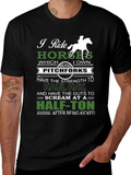 I Ride Horses Funny Graphic Tee product image 1