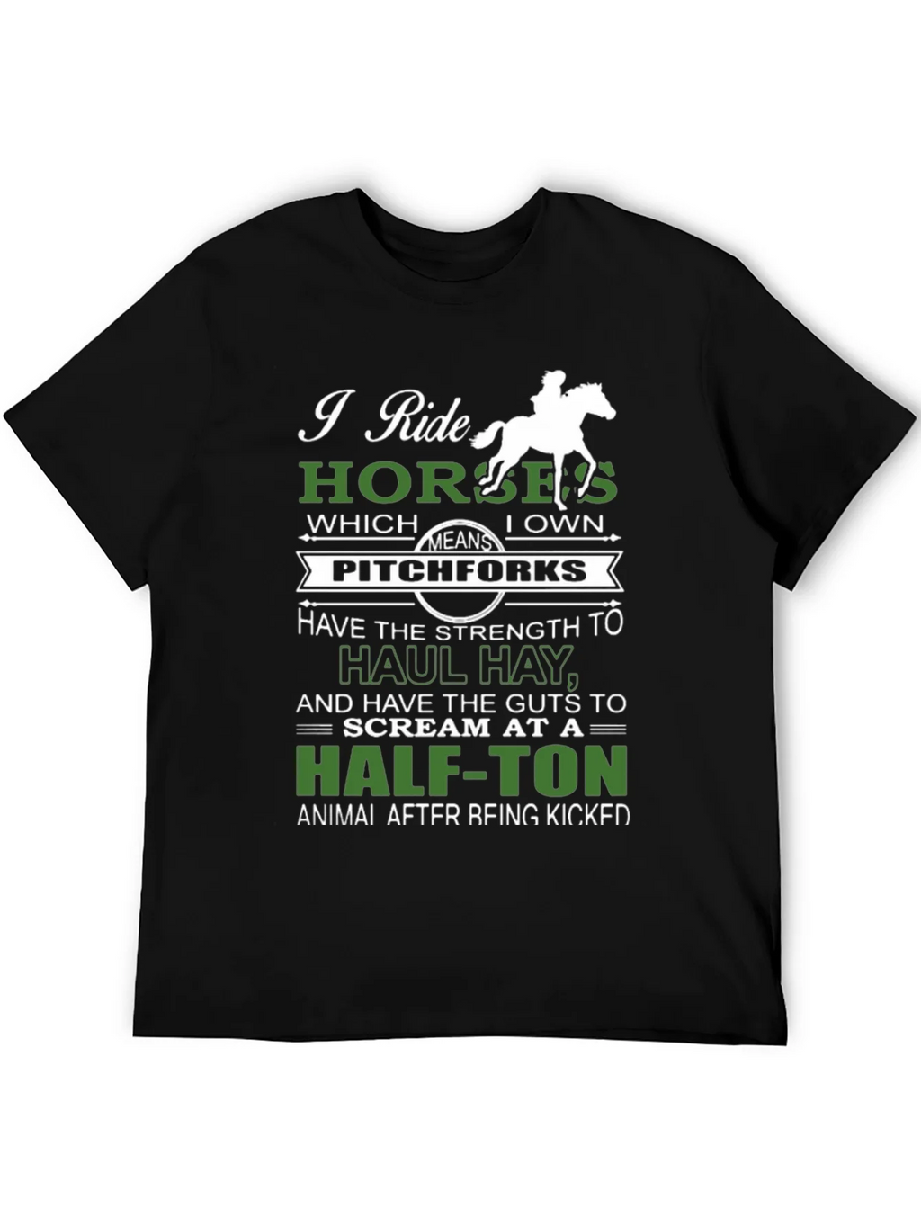 I Ride Horses Funny Graphic Tee product image 5
