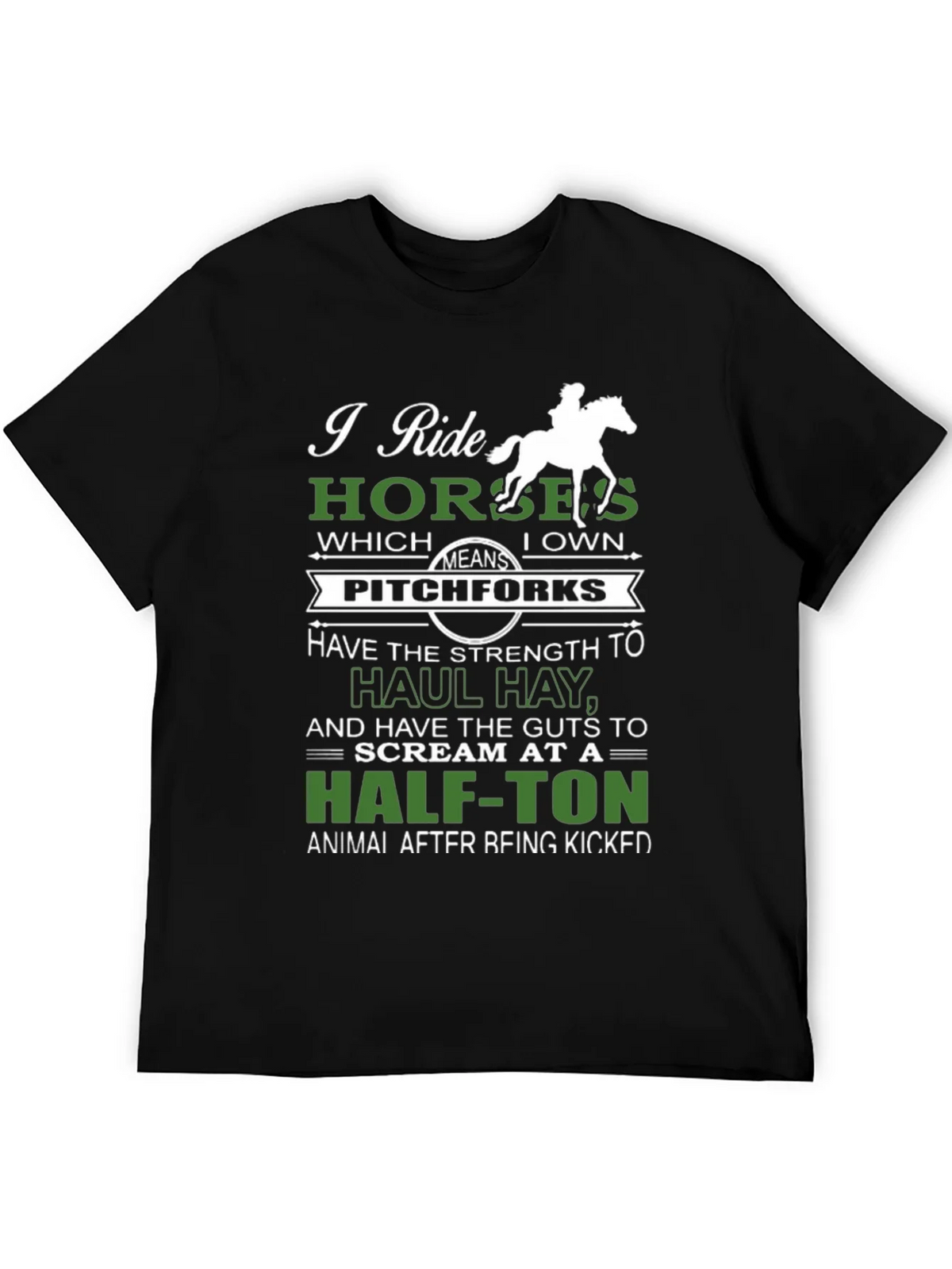 I Ride Horses Funny Graphic Tee product image 5