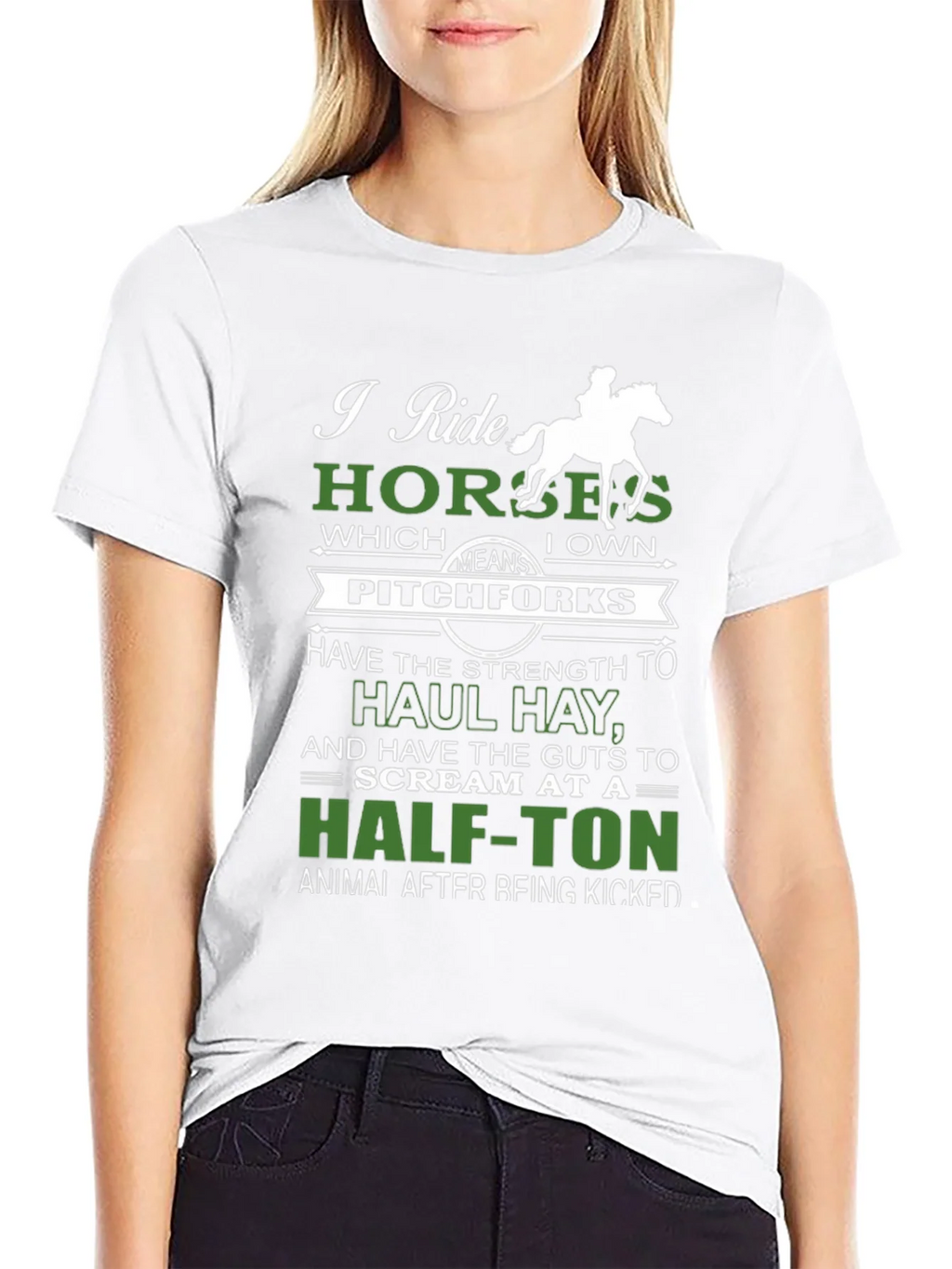 I Ride Horses Funny Graphic Tee product image 8