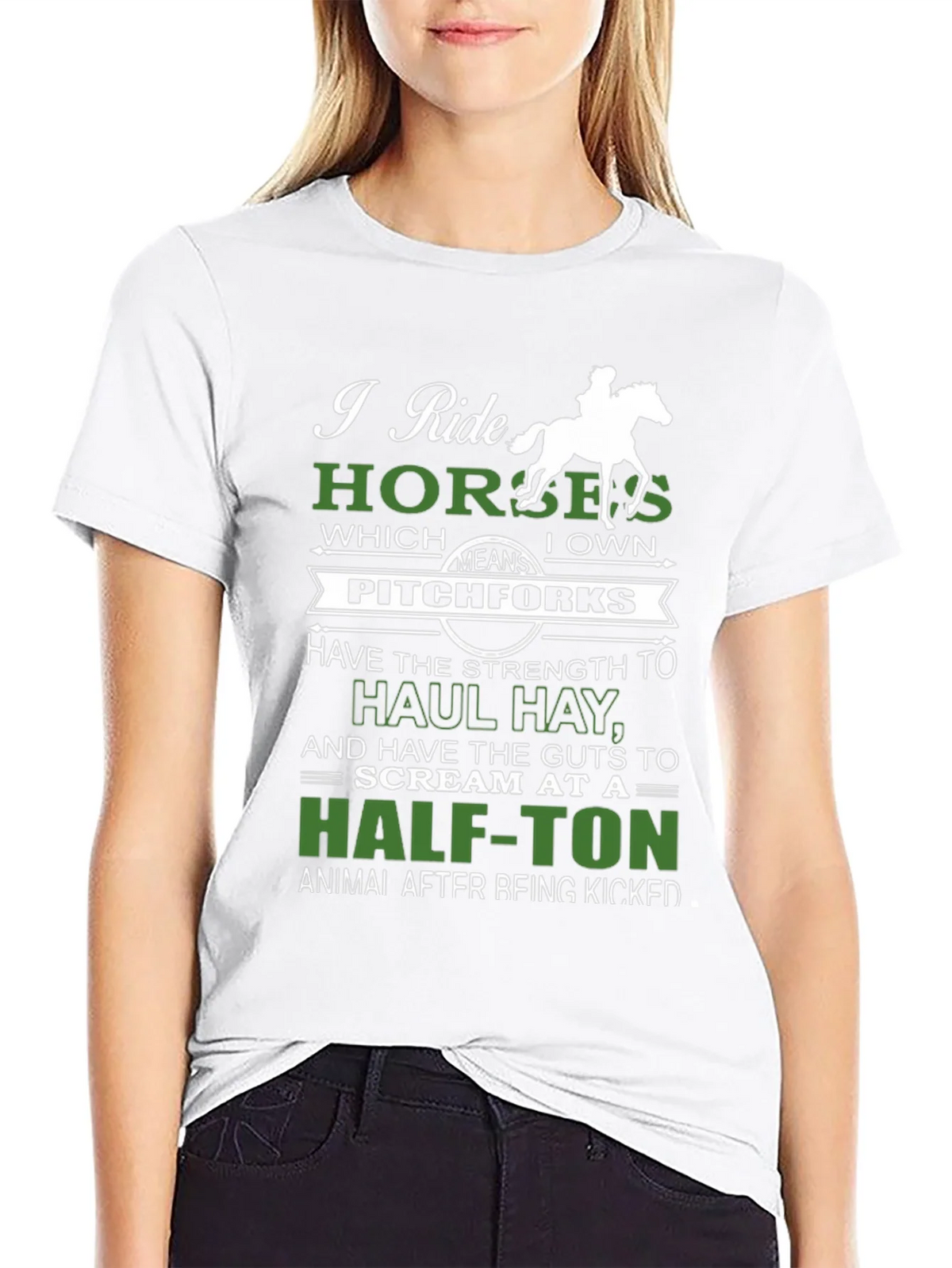 I Ride Horses Funny Graphic Tee product image 8