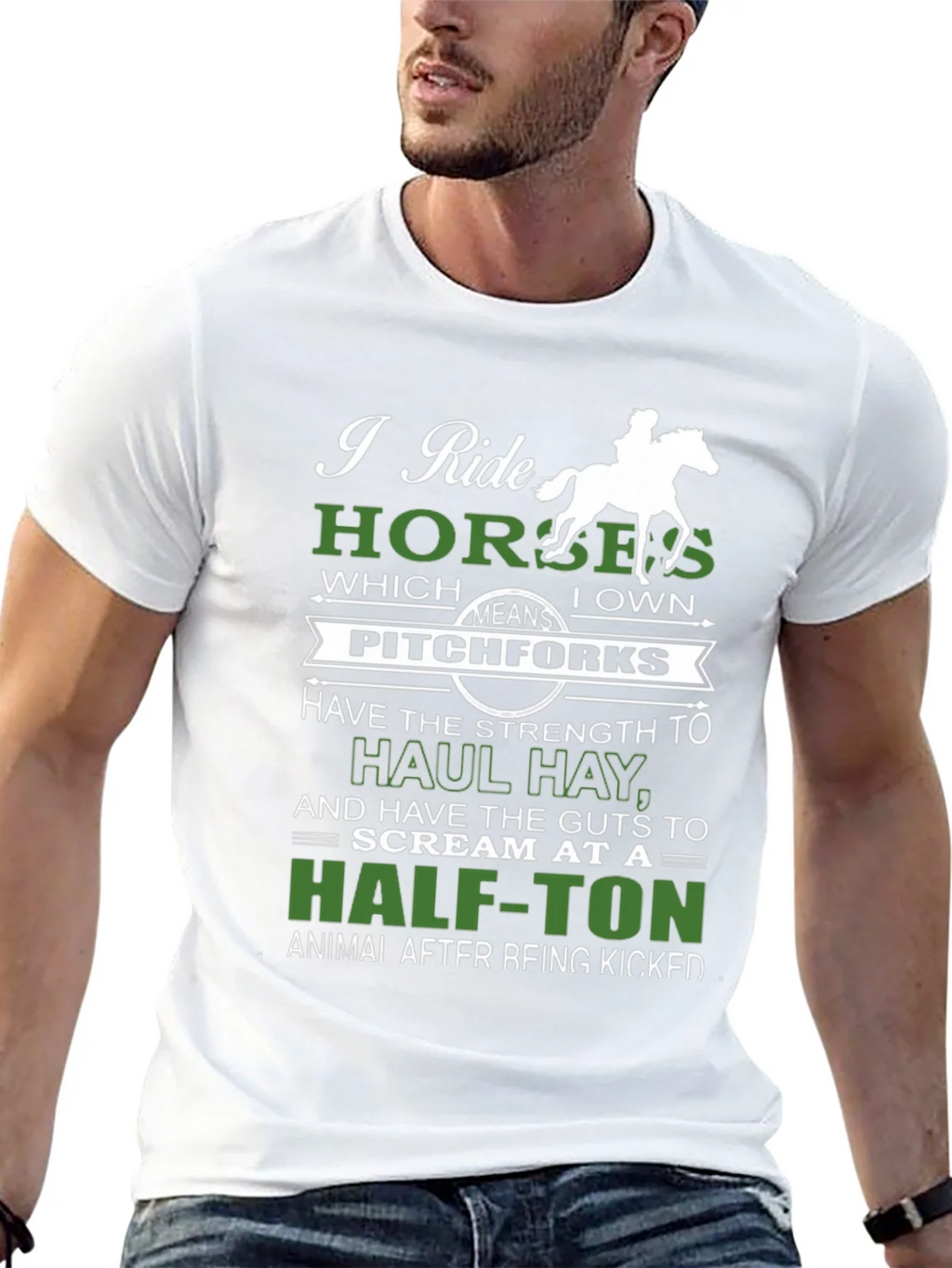 I Ride Horses Funny Graphic Tee product image 12