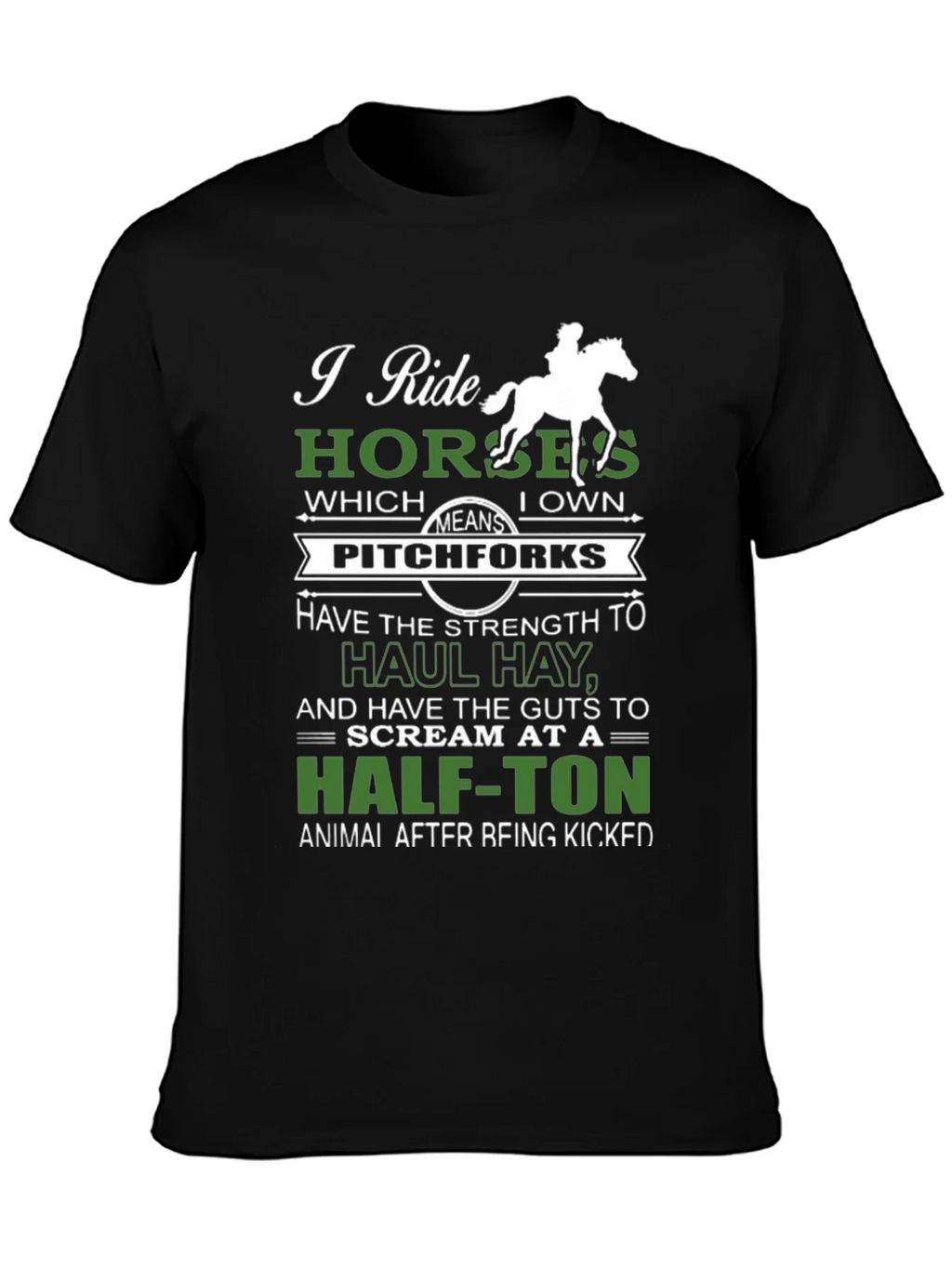 I Ride Horses Funny Graphic Tee product image 3