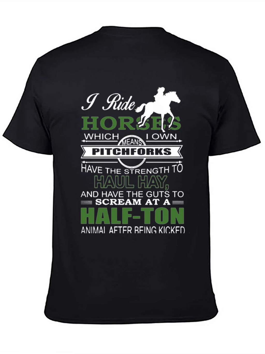 I Ride Horses Funny Graphic Tee product image 4