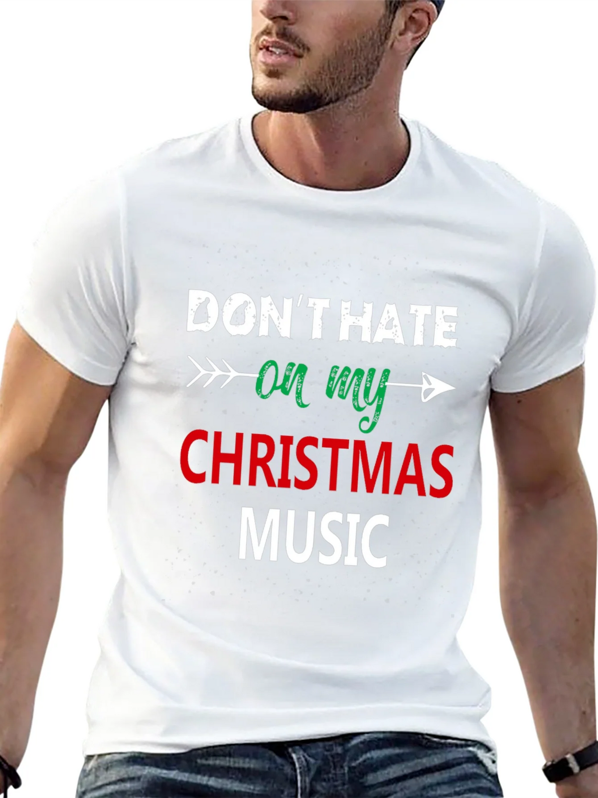 Dont Hate On My Christmas Music Black T-Shirt product image 9