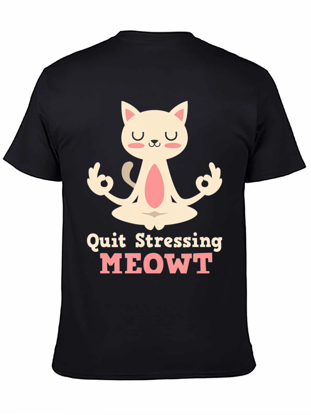 Relaxed Cat T-Shirt - Quit Stressing MEOWT product image 3