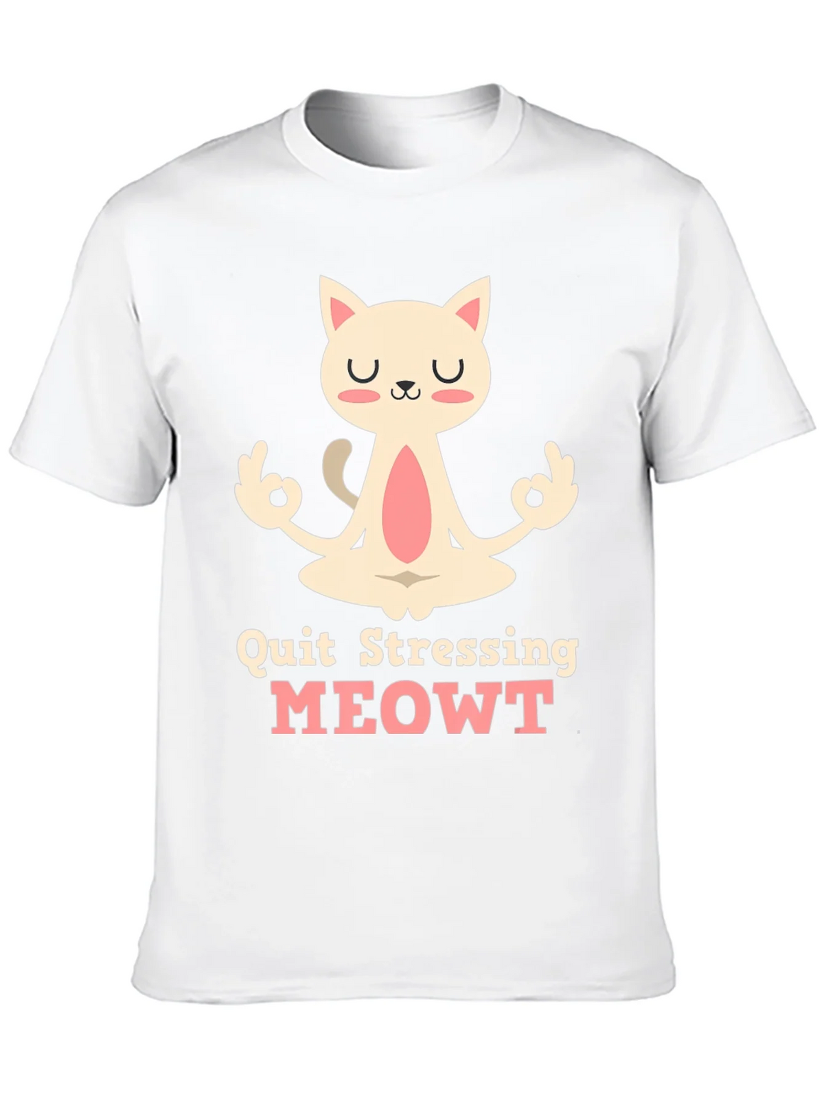 Relaxed Cat T-Shirt - Quit Stressing MEOWT product image 7