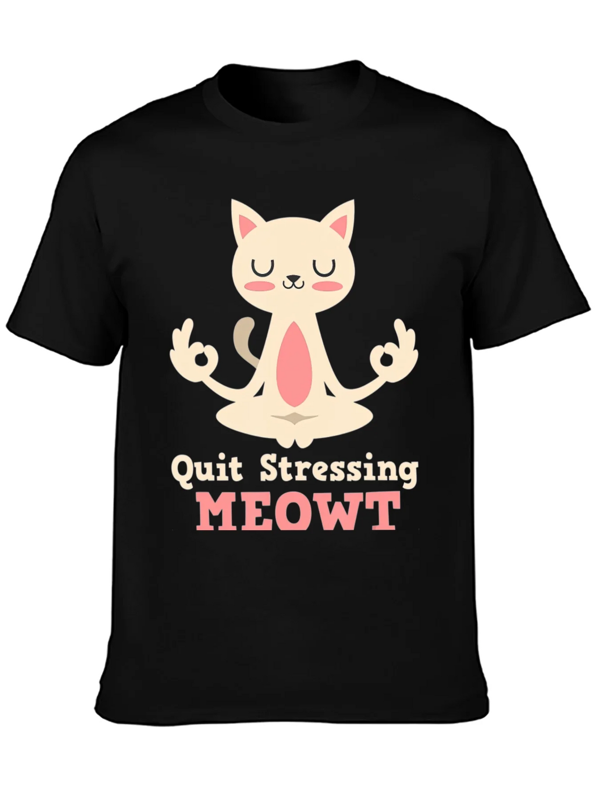 Relaxed Cat T-Shirt - Quit Stressing MEOWT product image 2