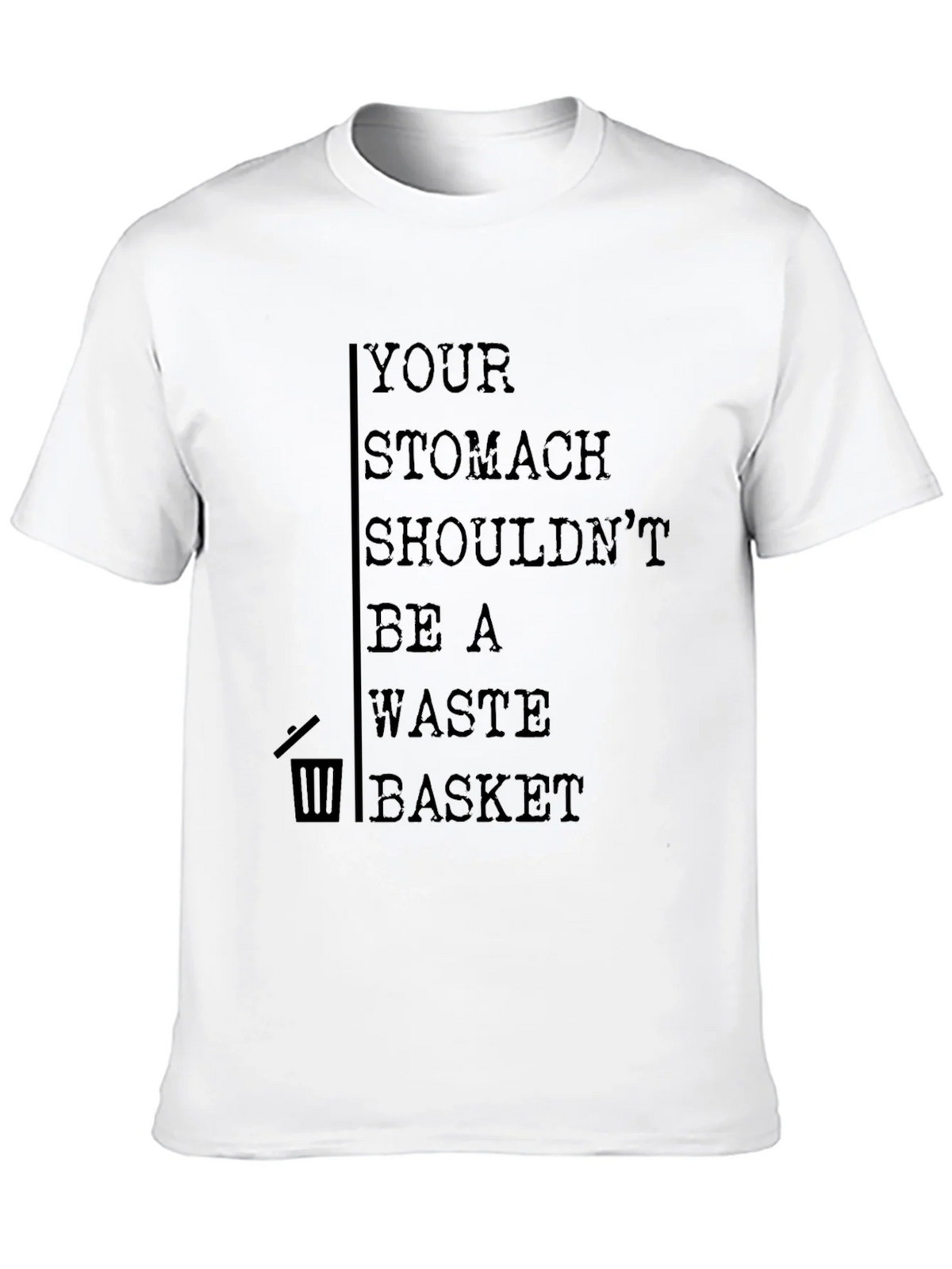 Humorous Stomach Waste Basket Graphic Tee product image 1