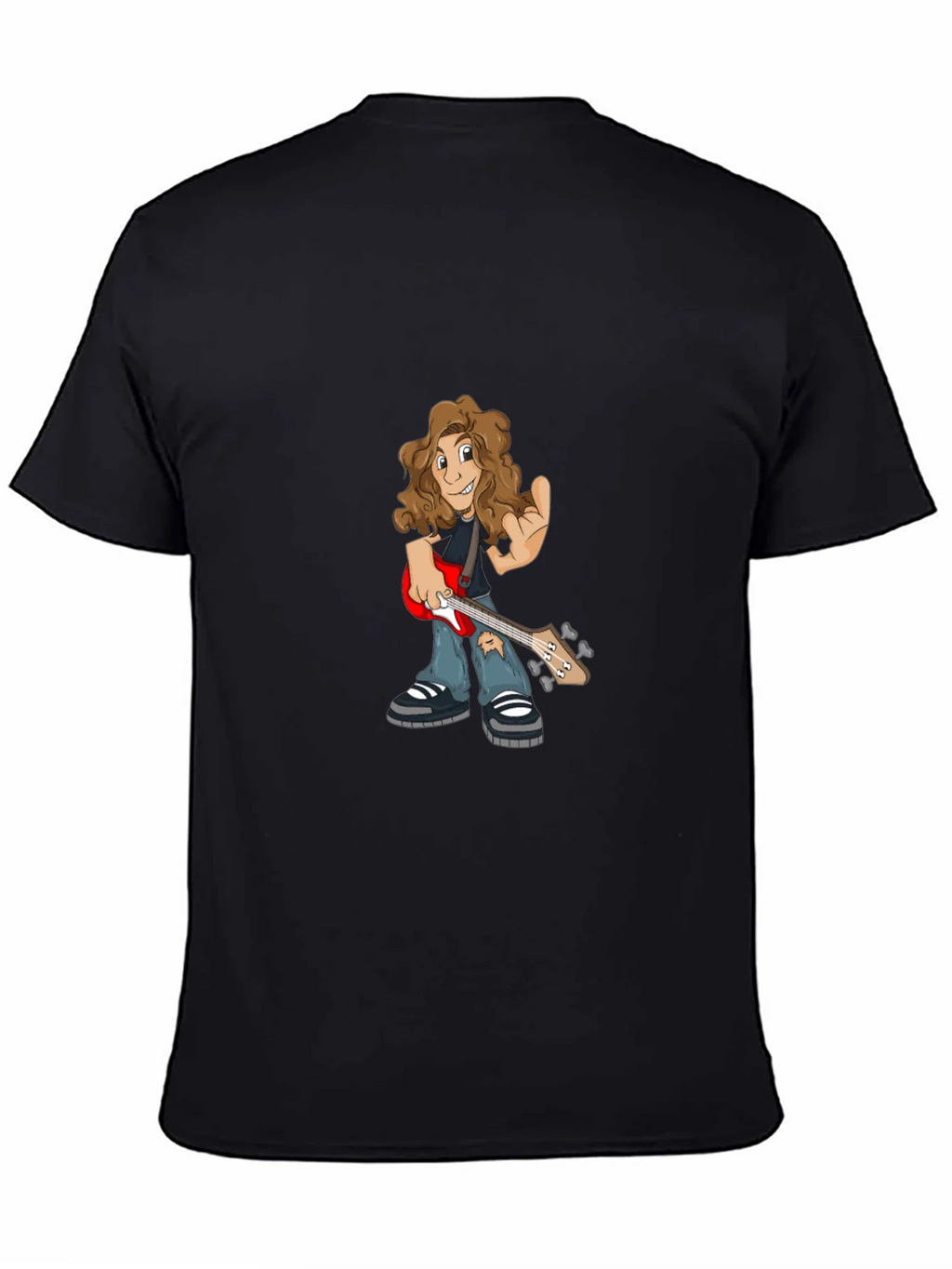 Cartoon Guitarist Graphic Tee product image 3