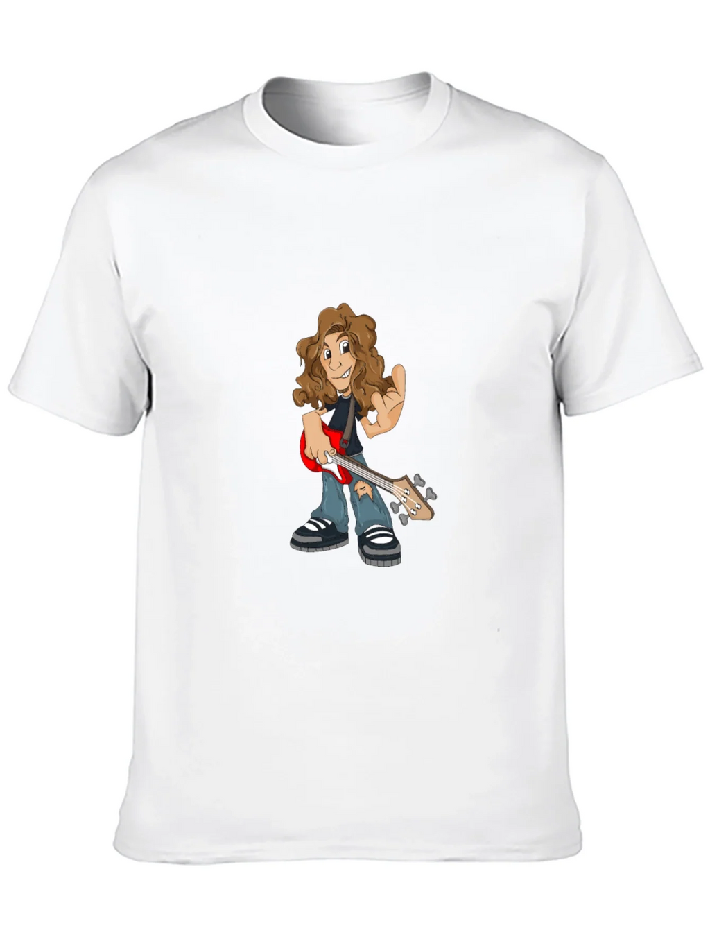 Cartoon Guitarist Graphic Tee product image 8