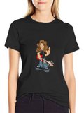 Cartoon Guitarist Graphic Tee product image 1