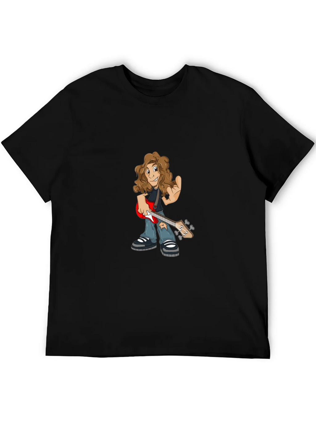 Cartoon Guitarist Graphic Tee product image 4