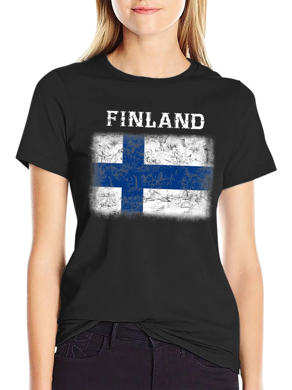 Finland Flag T-Shirt - Distressed Grunge Design product image 2