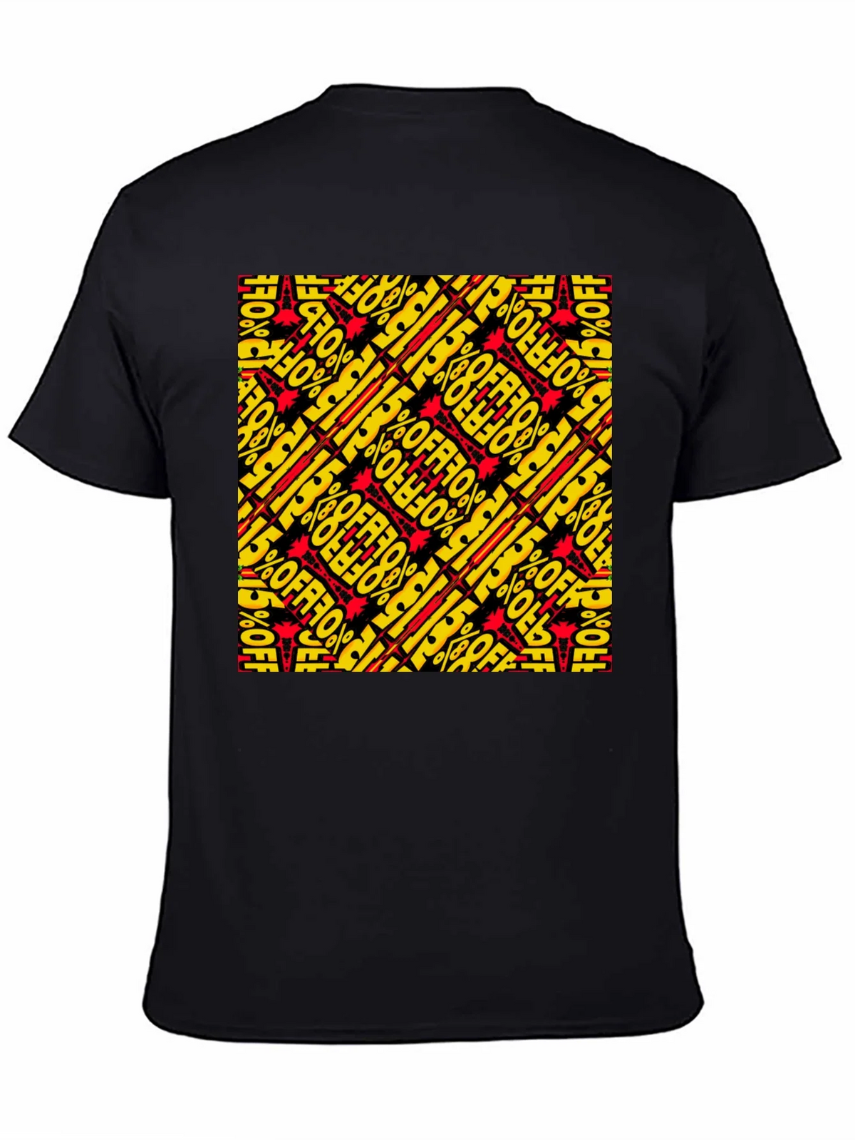 Bold 15% Off Patterned Black T-Shirt product image 4