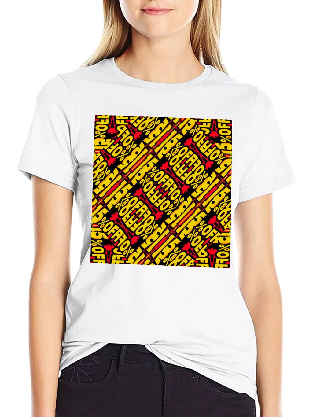 Bold 15% Off Patterned Black T-Shirt product image 8