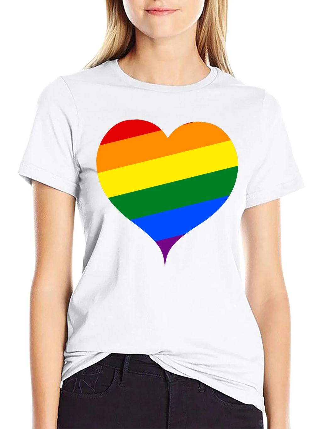 Pride Heart Tee - Black Unisex T-Shirt product image 3