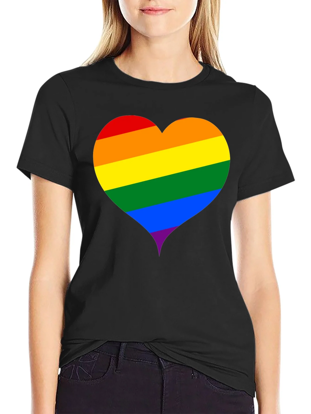 Pride Heart Tee - Black Unisex T-Shirt product image 1