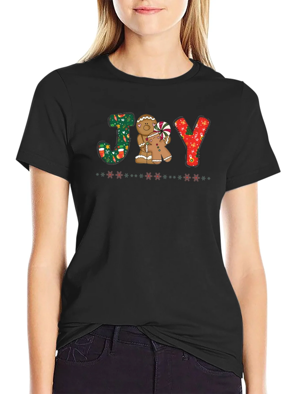 Joy Gingerbread Christmas T-Shirt product image 1