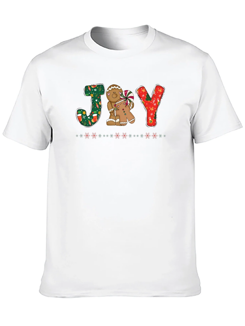 Joy Gingerbread Christmas T-Shirt product image 7