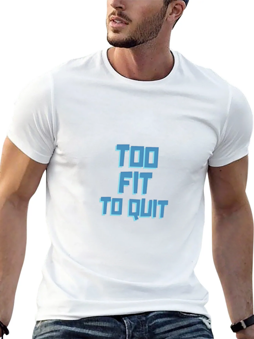 Too Fit to Quit Graphic Tee - Black product image 12