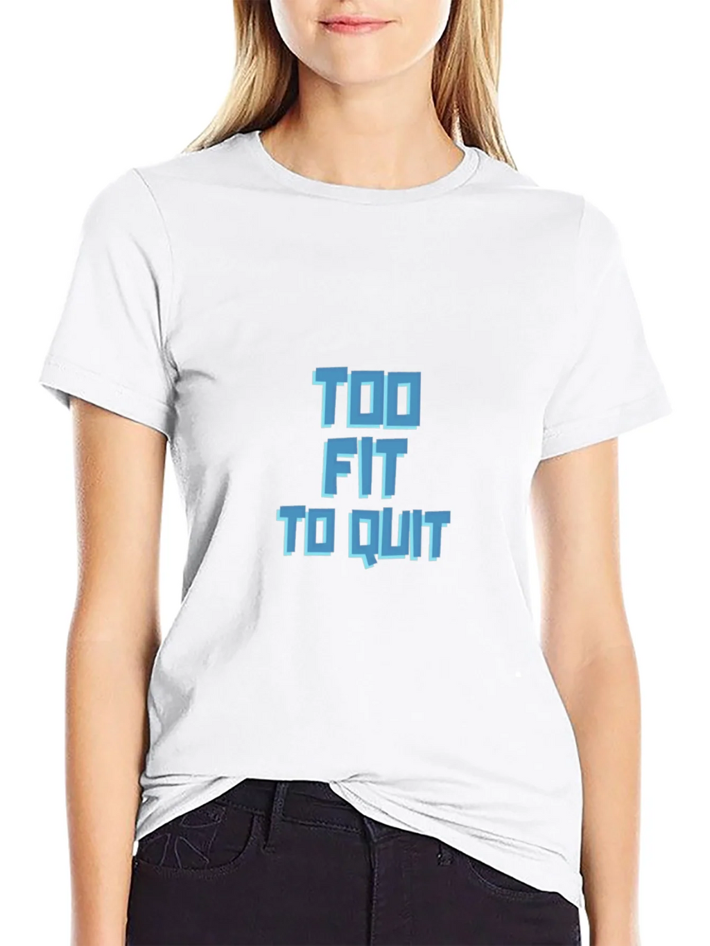 Too Fit to Quit Graphic Tee - Black product image 8