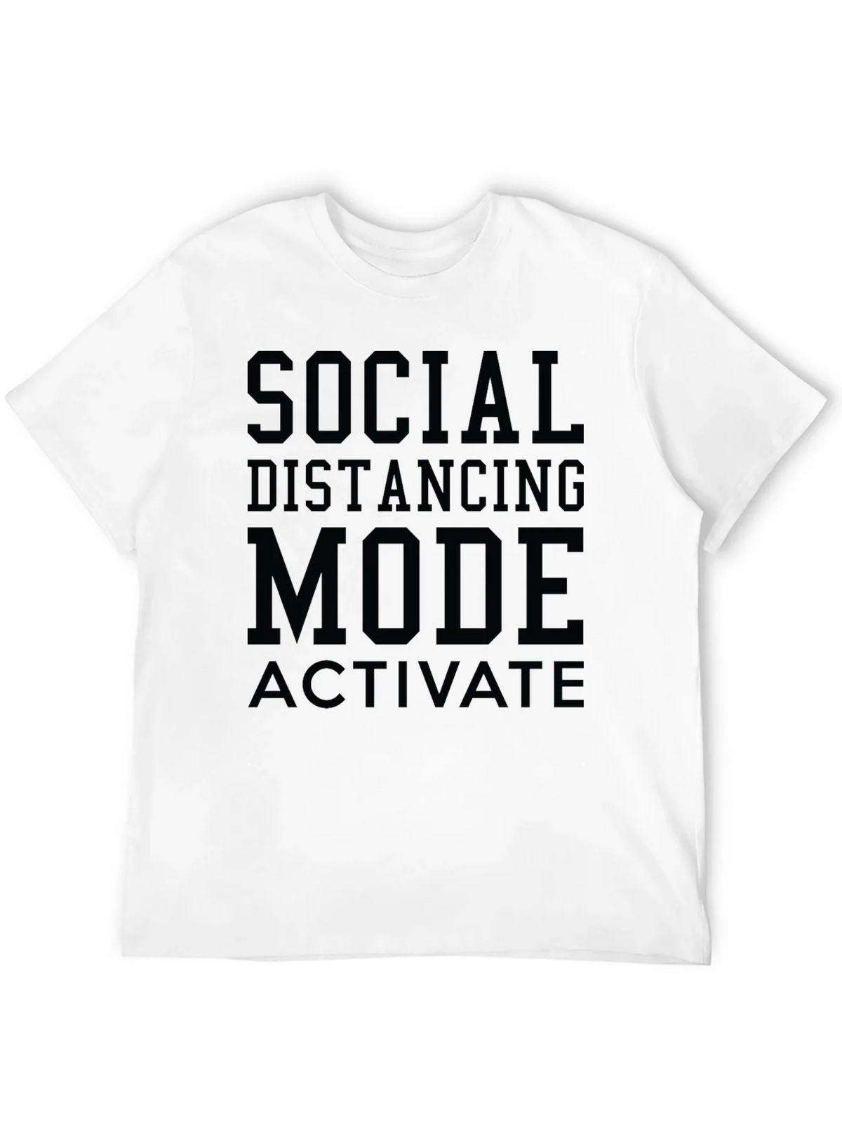 Social Distancing Mode T-Shirt - Black Graphic Tee product image 11