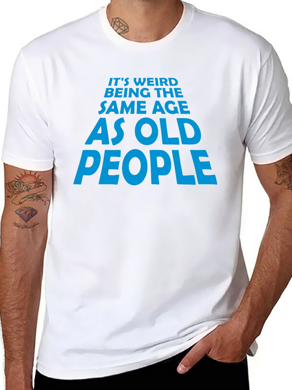 Funny Old People Graphic Tee - Black Cotton T-Shirt product image 7