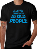 Funny Old People Graphic Tee - Black Cotton T-Shirt product image 1