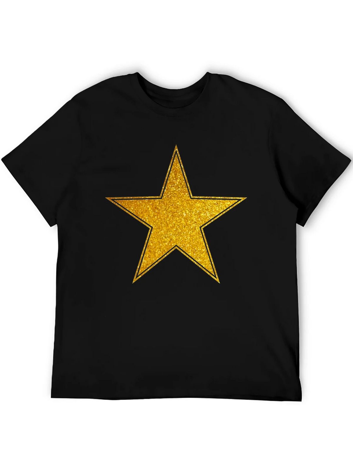 Gold Star Graphic Black T-Shirt product image 2