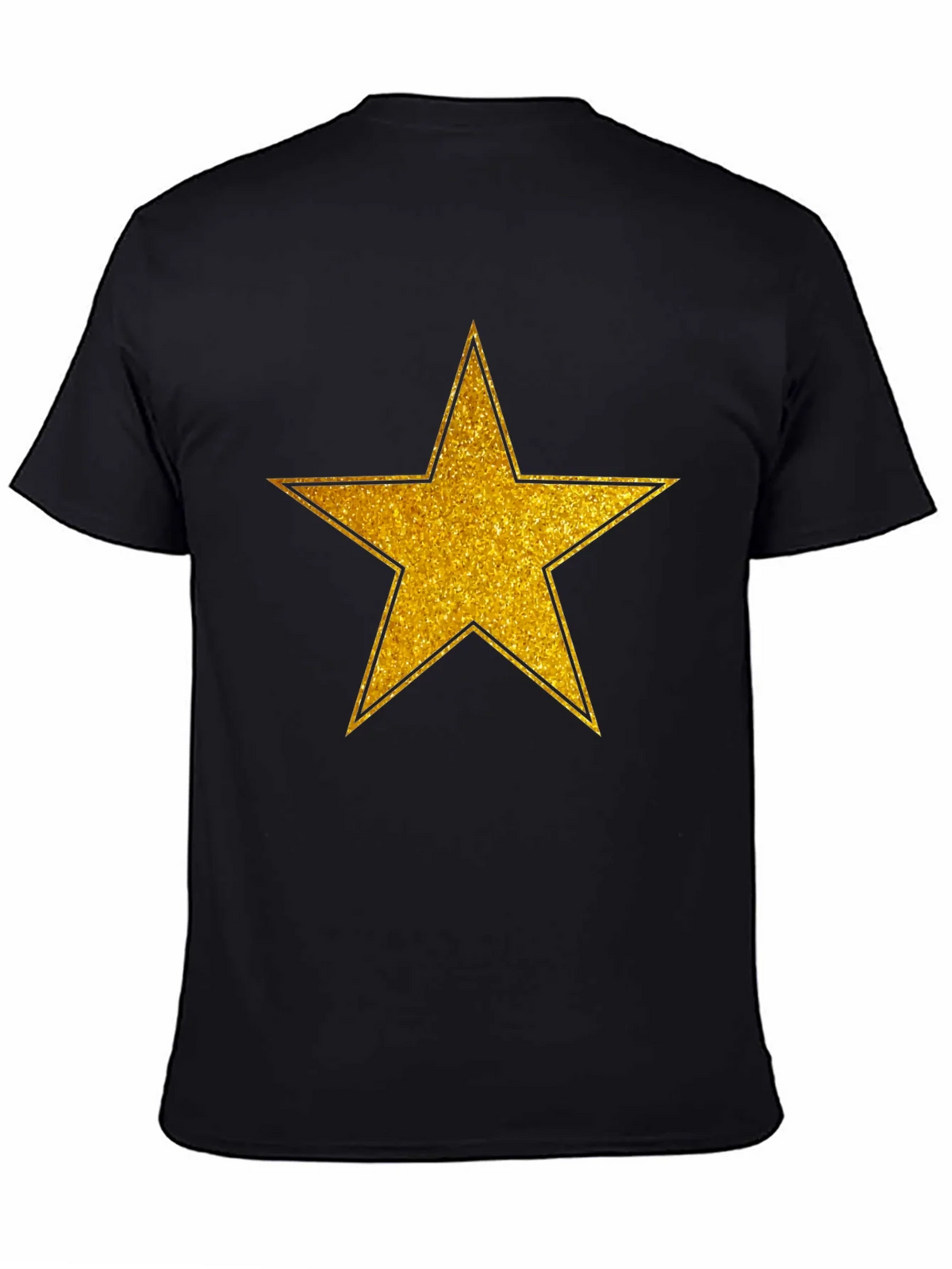 Gold Star Graphic Black T-Shirt product image 1