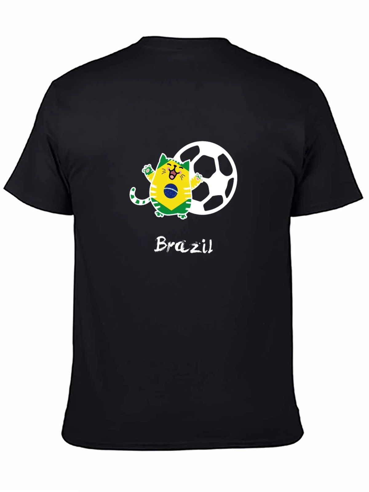 Brazil Soccer Cat Graphic Tee product image 4