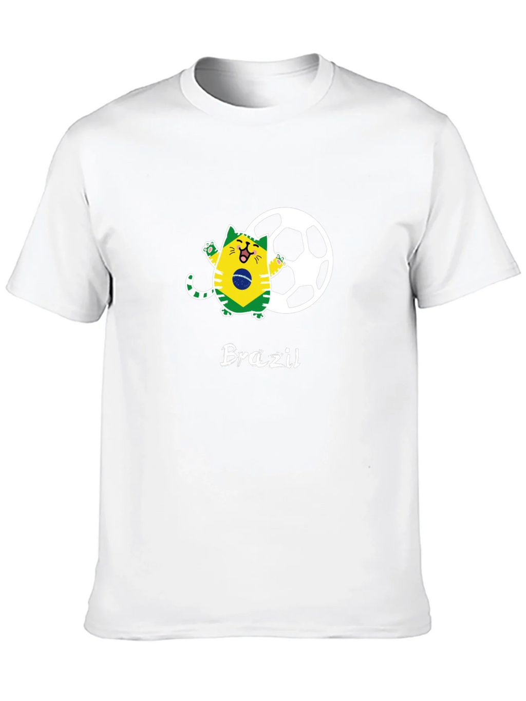 Brazil Soccer Cat Graphic Tee product image 9