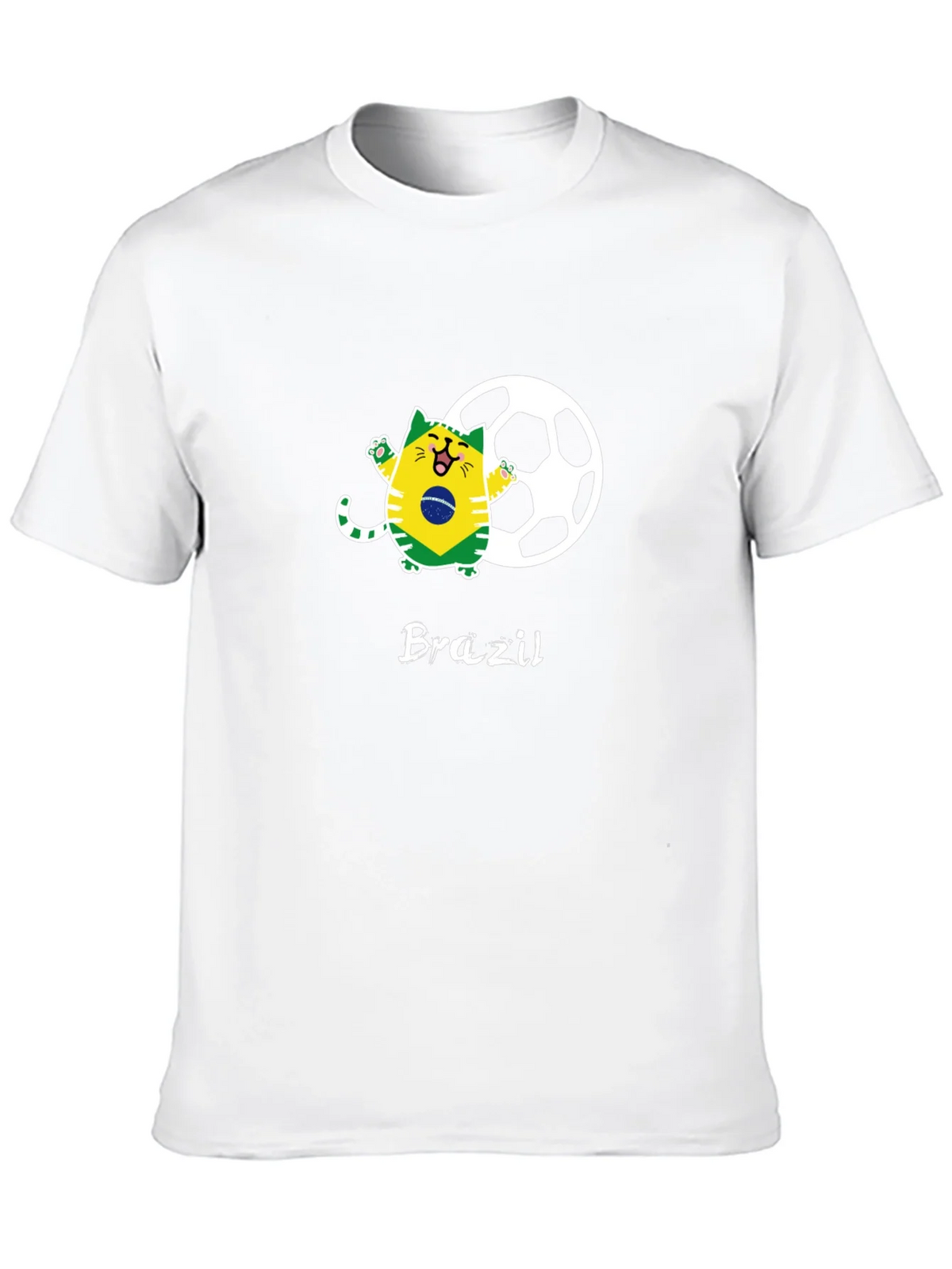 Brazil Soccer Cat Graphic Tee product image 9