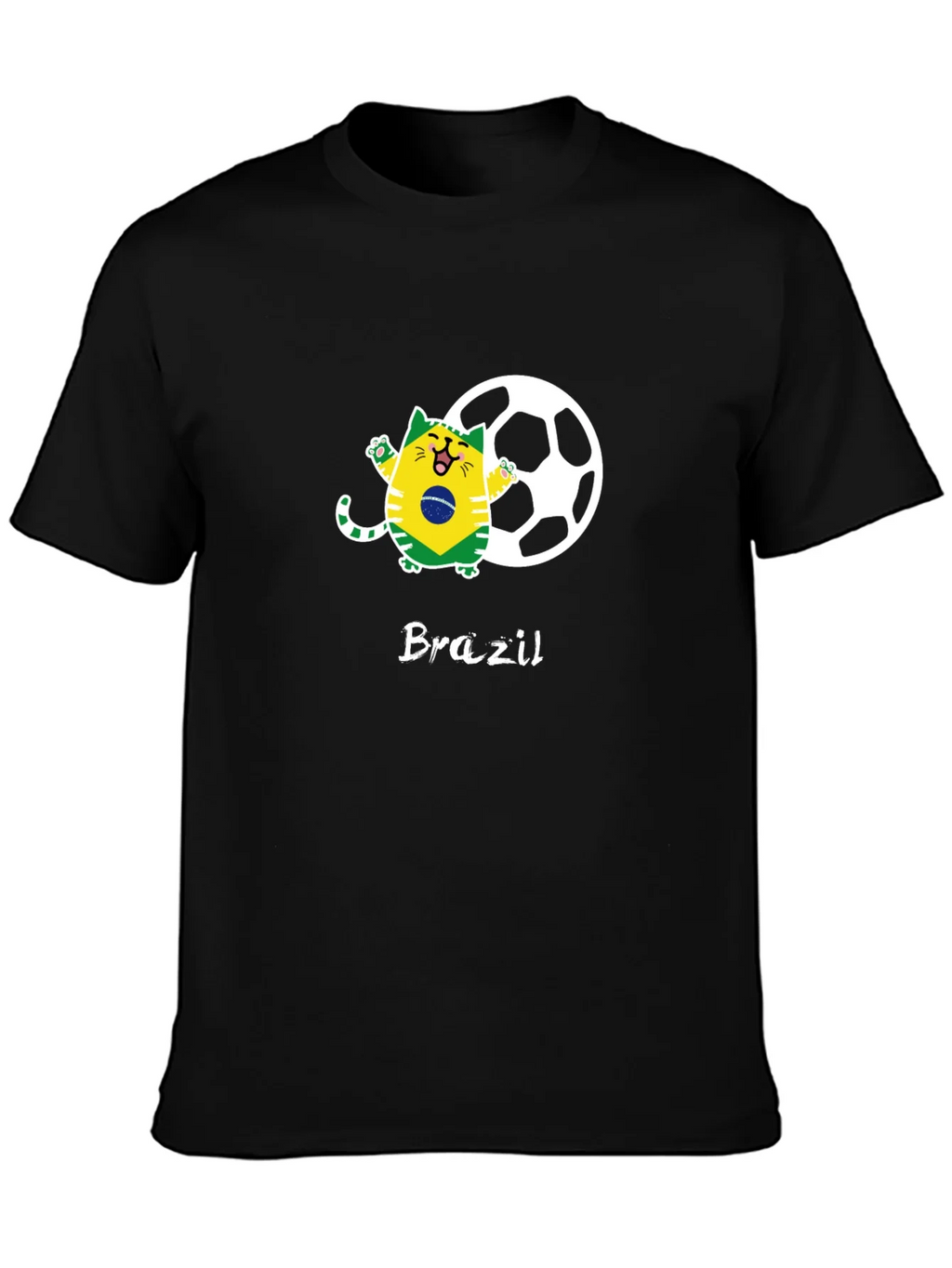 Brazil Soccer Cat Graphic Tee product image 3