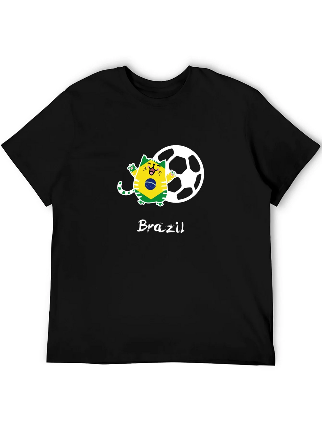 Brazil Soccer Cat Graphic Tee product image 5
